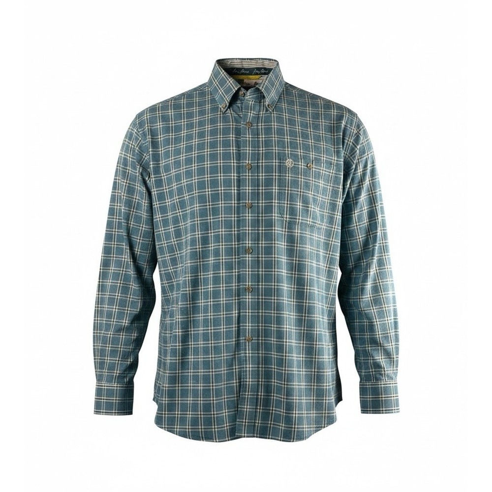 Wrangler George Strait Cowboy Cut Blue Plaid Long Sleeve Mens Shirt XL
